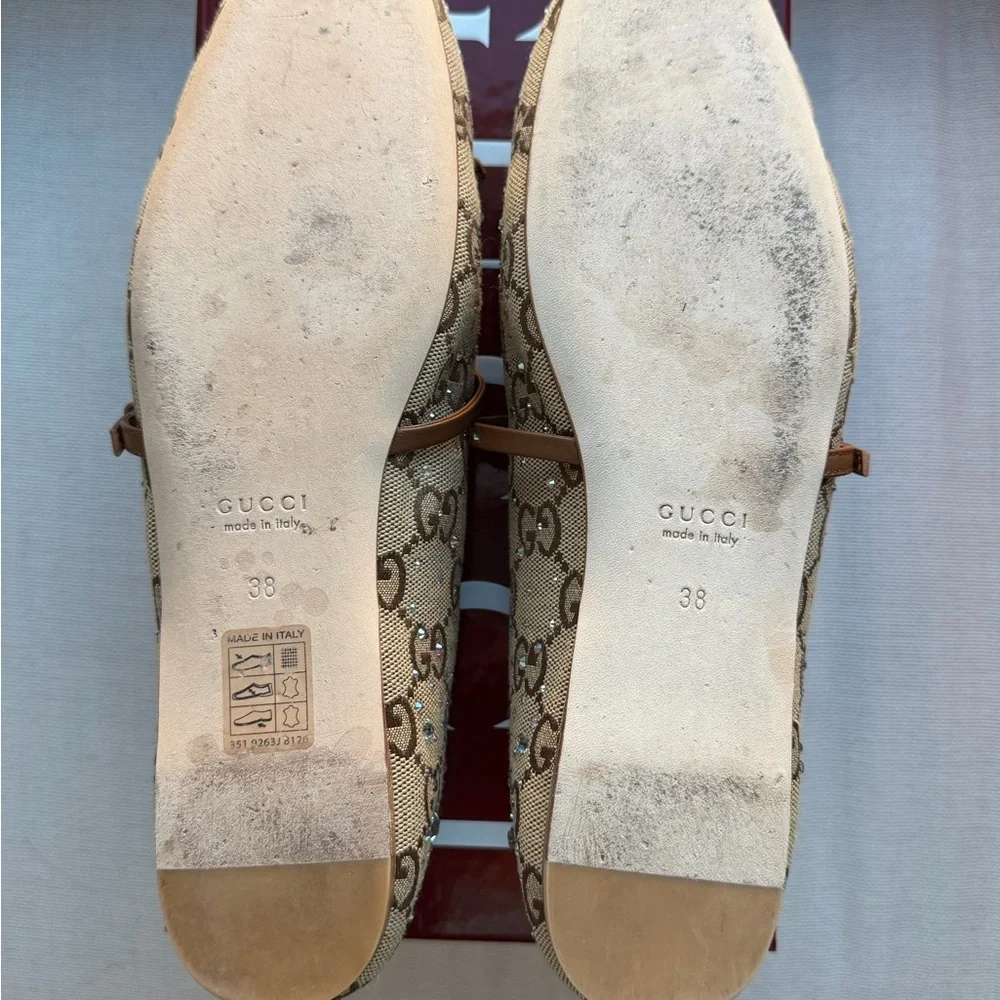 Gucci Horsebit Crystal Embellished Ballet Flats - Picture 6 of 6